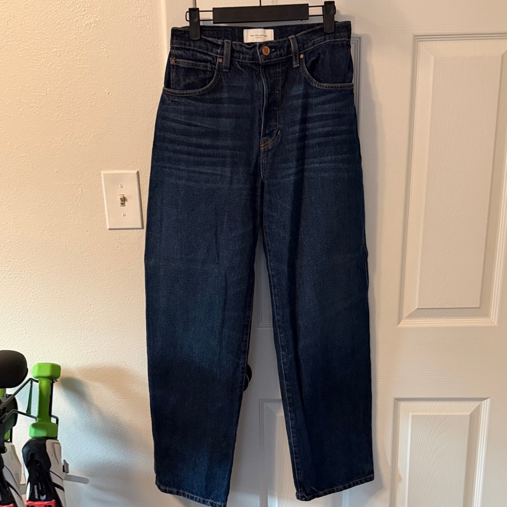 Reformation The Collection Magnolia Bow Jeans Westport Dark Wash 27 - Picture 3 of 8
